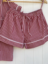 Load image into Gallery viewer, Cotton Pyjamas - Short Set - Red Check
