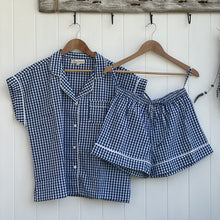 Load image into Gallery viewer, Cotton Pyjamas - Short Set - Blue Check
