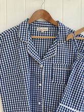Load image into Gallery viewer, Cotton Pyjamas - Short Set - Blue Check
