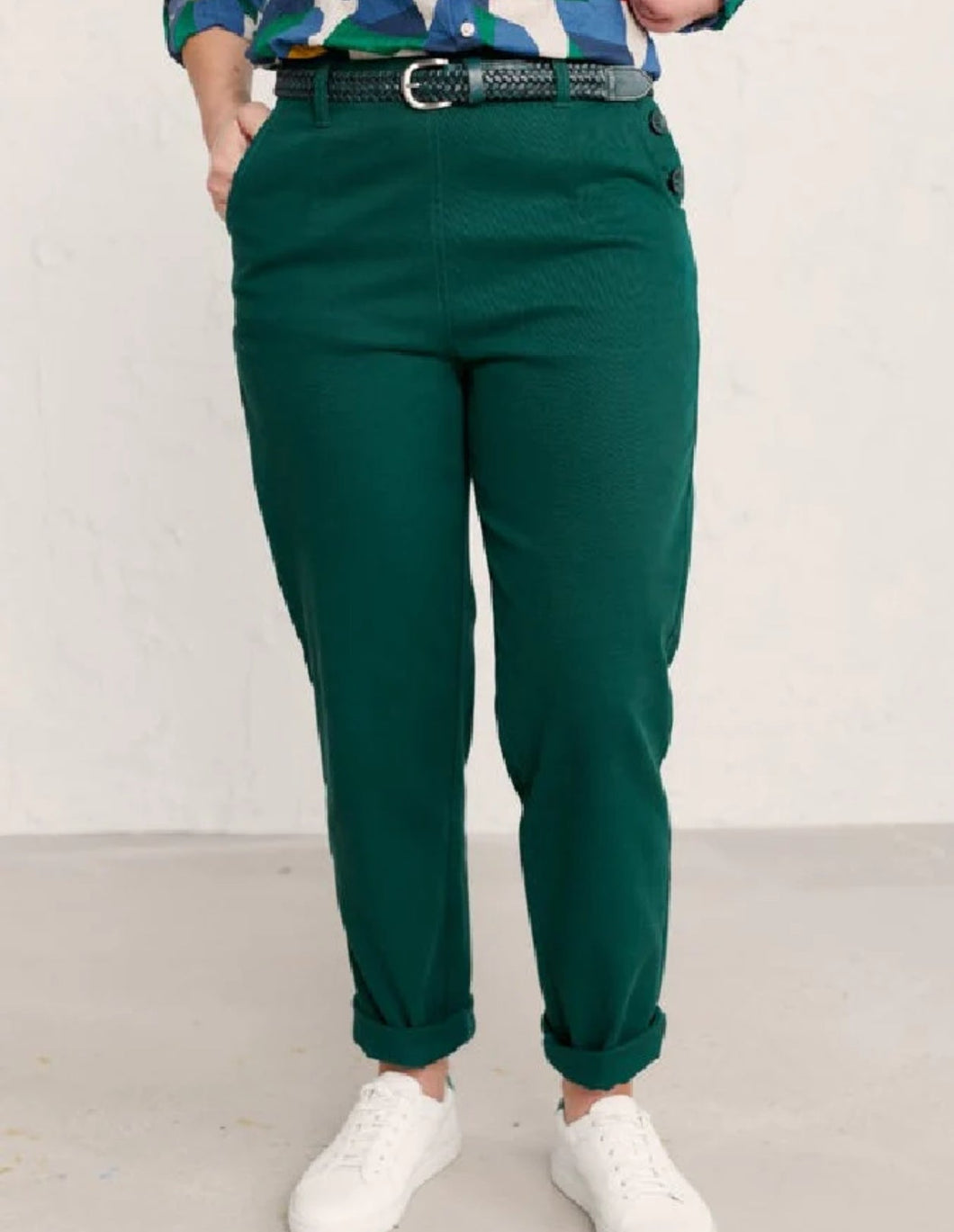 Seasalt Cornwall Waterdance Trouser - Dark Fern