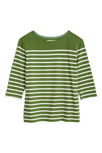 Seasalt Cornwall L/S Cotton Sailor Shirt - Falmouth Breton Spring Green