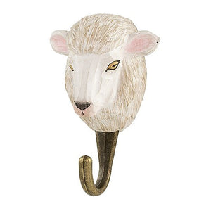 Hand Carved Wall Hook - Sheep
