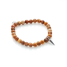 Load image into Gallery viewer, Silk &amp; Steel All for One Bracelet - Picture Jasper/Silver

