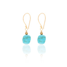 Load image into Gallery viewer, Silk &amp; Steel Azura Earrings - Turquoise/Gold
