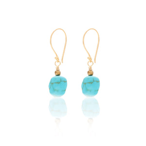 Silk & Steel Azura Earrings - Turquoise/Gold