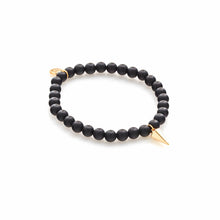 Load image into Gallery viewer, Silk &amp; Steel All for One Bracelet - Black Onyx/Gold
