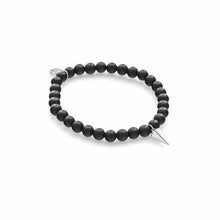 Load image into Gallery viewer, Silk &amp; Steel All for One Bracelet - Black Onyx/Silver

