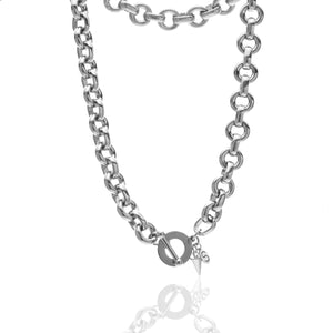 Silk & Steel Heirloom Necklace - Silver