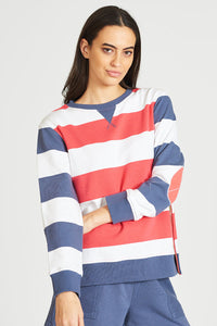 EST1971 Stripey Cotton Sweatshirt - Combo Stripe