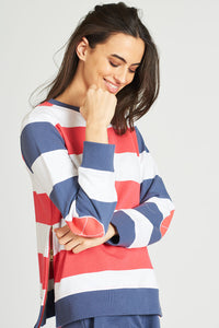 EST1971 Stripey Cotton Sweatshirt - Combo Stripe