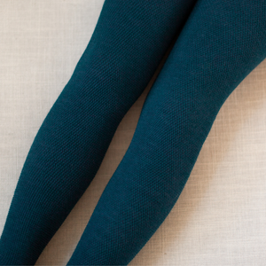 Lamington Textured Wool Tights - Denim
