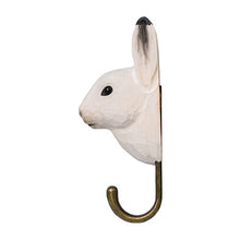 Load image into Gallery viewer, Hand Carved Wall Hook - Arctic Hare
