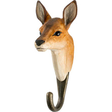 Load image into Gallery viewer, Hand Carved Wall Hook - Roe Deer Hook
