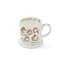 Load image into Gallery viewer, Royal Worcester Wrendale Mug &amp; Coaster Set - Family Christmas
