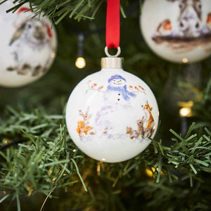 Royal Worcester Wrendale Christmas Bauble - Snowman