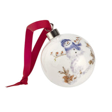 Load image into Gallery viewer, Royal Worcester Wrendale Christmas Bauble - Snowman
