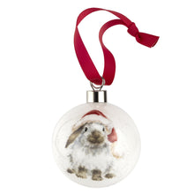 Load image into Gallery viewer, Royal Worcester Wrendale Christmas Bauble - Rabbit
