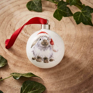 Royal Worcester Wrendale Christmas Bauble - Rabbit