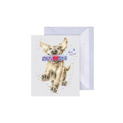 Wrendale Greeting Card Mini - Special Delivery Puppy