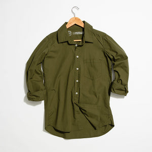 Irving & Powell Cotton Poplin Shirt - Dark Olive