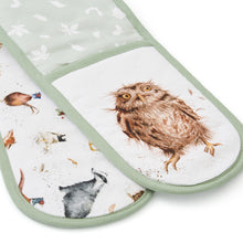 Load image into Gallery viewer, Wrendale Designs Double Oven Gloves - Owl &amp; Duck
