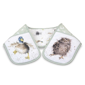 Wrendale Designs Double Oven Gloves - Owl & Duck