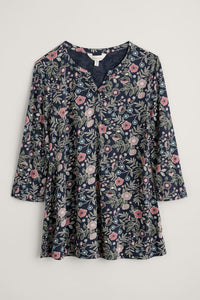 Seasalt Cornwall Risso Top - Folkloric Floral Maritime