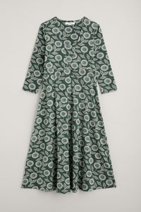 Seasalt Cornwall Waterfront Dress - Printed Flower Pine Needle