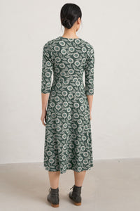 Seasalt Cornwall Waterfront Dress - Printed Flower Pine Needle