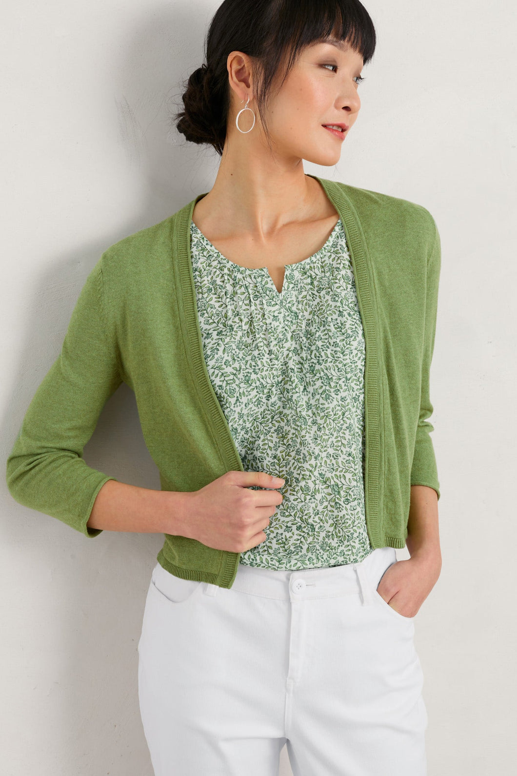 Seasalt of Cornwall Vanessa Cotton Cardigan - Dill