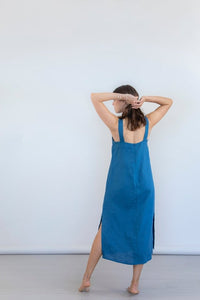 Mudra Linen Dress - Moroccan Blue