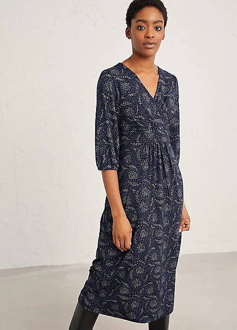 Seasalt Cornwall Dancers Dress - Shoal Swirl Dark Night