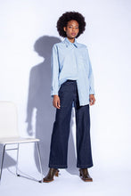 Load image into Gallery viewer, Funky Staff Donna Stripe Blouse - Sky Blue
