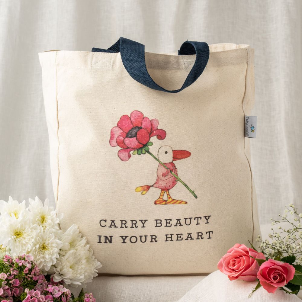 Twigseeds Organic Cotton Tote Bag - Beauty