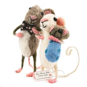 Sew Heart Felt Mice - Mummy & Daddy Mouse with Baby Boy