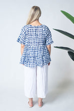 Load image into Gallery viewer, Namastai Crinkle Cotton Layered Top - Blue Check

