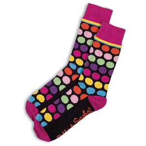Australian Made Cotton Socks - Rainbow - Pink