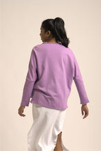 Load image into Gallery viewer, Est1971 Raw L/S Organic Cotton Sweatshirt - Lilac
