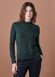 Uimi Australian Merino Wool Rollo Neck  Jumper - Seaweed