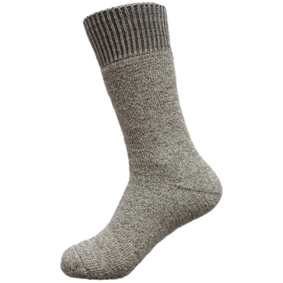 Lindner Australian Made Thick Merino Wool Socks - Roslyn Cream/Lt Brown