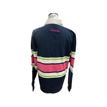 Load image into Gallery viewer, Monty &amp; Moo Rugby Jumper - Navy/Pink/Lime/White
