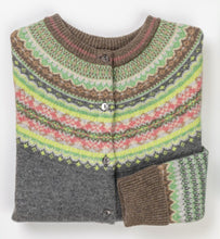 Load image into Gallery viewer, Women&#39;s Luxury Fairisle Merino Wool Cardigan by Eribe - Tearose
