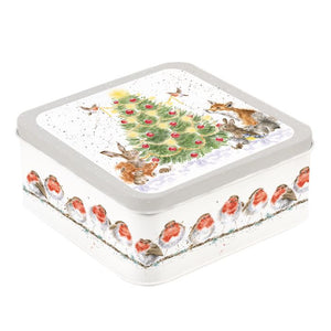 Wrendale Biscuit Tin - Woodland Christmas