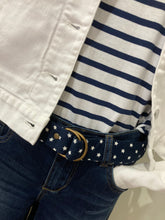 Load image into Gallery viewer, Handmade Belt - Stars on Navy
